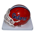 Tank Hawkins Autographed Florida Gators Orange Speed Mini Helmet- Beckett