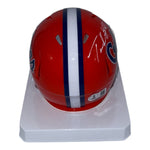 Tank Hawkins Autographed Florida Gators Orange Speed Mini Helmet- Beckett