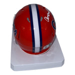 Aaron Chiles Autographed Florida Gators Orange Speed Mini Helmet- Beckett