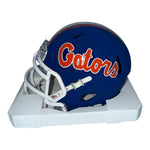 Aaron Chiles Autographed Florida Gators Blue Script Mini Helmet- Beckett
