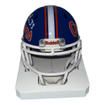 DeBraun Hampton Autographed Florida Gators Blue Script Mini Helmet- Beckett