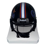 DeBraun Hampton Autographed Florida Gators Black Mini Helmet- Beckett