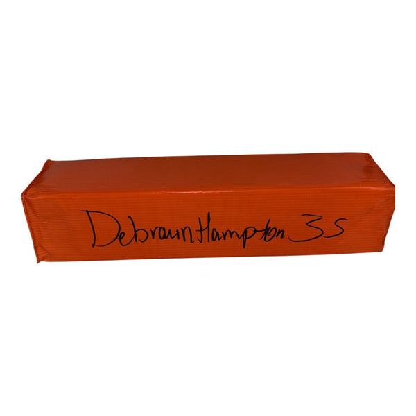 DeBraun Hampton Autographed Endzone Pylon- Beckett