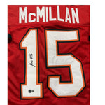 Jalen McMillan Autographed Tampa Bay Buccaneers Red Custom Jersey - Beckett