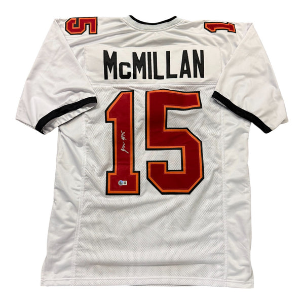 Jalen McMillan Autographed Tampa Bay Buccaneers White Custom Jersey - Beckett