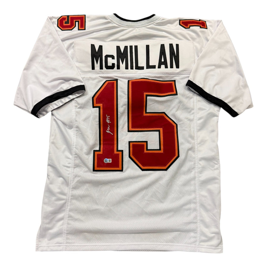 Jalen McMillan Autographed Tampa Bay Buccaneers White Custom Jersey - Beckett
