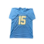Ladd McConkey Autographed Los Angeles Chargers Powder Blue Custom Jersey with "BTFU" Inscription- Beckett