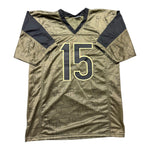 Ladd McConkey Autographed Los Angeles Chargers Salute to Service Custom Jersey with "BTFU" Inscription- Beckett