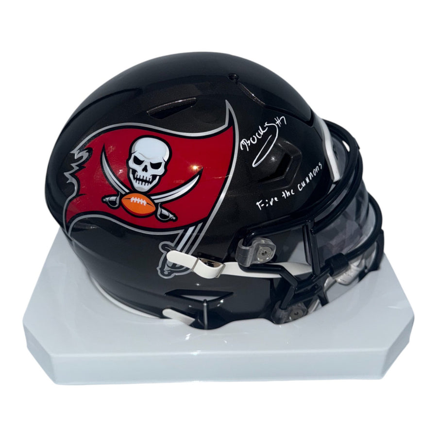 Bucky Irving Autographed Tampa Bay Buccaneers Riddell Speedflex Midi Helmet with "Fire The Cannons" Inscription- Beckett