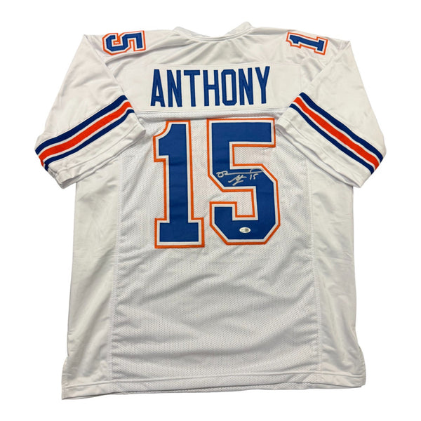 Reidel Anthony Autographed Florida Gators White Custom Jersey- JSA