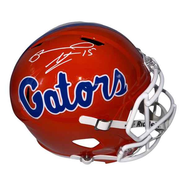 Reidel Anthony Autographed Florida Gators Riddell Full Size Orange Speed Replica Helmet- JSA