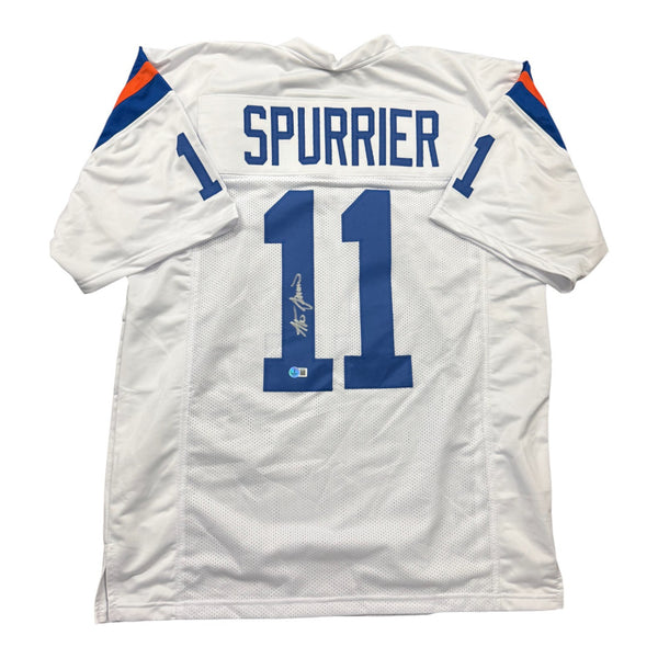 Steve Spurrier Autographed Florida Gators White Custom Jersey- Beckett QR