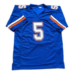 Jacquez Green Autographed Florida Gators Blue Custom Jersey- Beckett QR