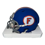 Jacquez Green Autopgraphed Florida Gators Riddell Blue Throwback Mini Helmet- Beckett QR