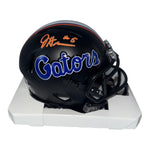 Jacquez Green Autopgraphed Florida Gators Riddell Black Mini Helmet- Beckett QR