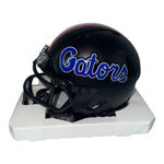 Jacquez Green Autopgraphed Florida Gators Riddell Black Mini Helmet- Beckett QR
