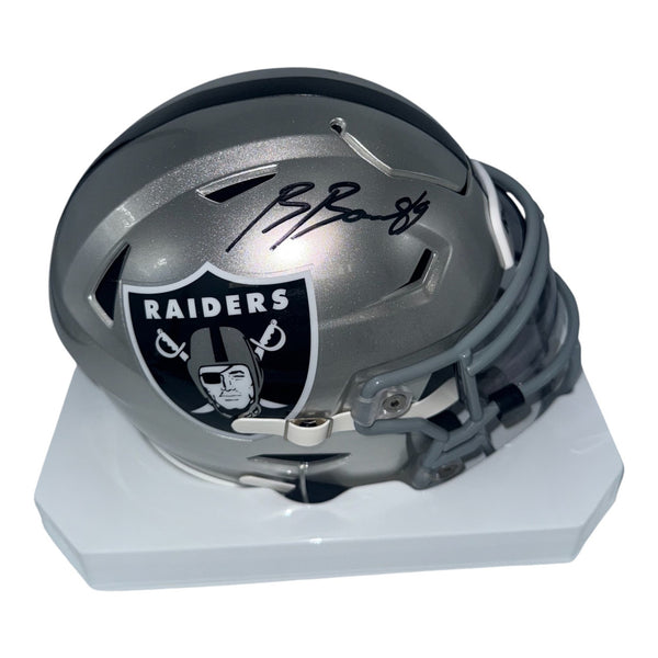 Brock Bowers Autographed Las Vegas Raiders Riddell Speedflex Midi Helmet - Beckett