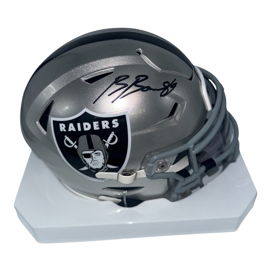 Brock Bowers Autographed Las Vegas Raiders Riddell Speedflex Midi Helmet - Beckett