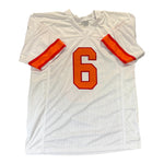 Baker Mayfield Autographed Tampa Bay Buccaneers White Throwback Custom Jersey- Beckett