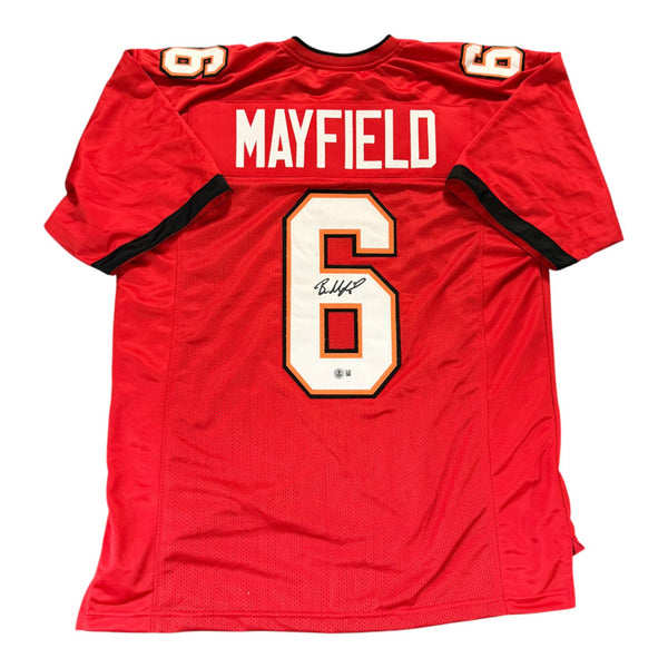 Baker Mayfield Autographed Tampa Bay Buccaneers Red Custom Jersey- Beckett