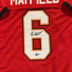 Baker Mayfield Autographed Tampa Bay Buccaneers Red Custom Jersey- Beckett