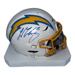 Ladd McConkey Autographed Los Angeles Chargers Riddell Speedflex Midi- Beckett QR