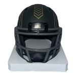 Ladd McConkey Autographed Los Angeles Chargers Riddell 25 Salute to Service Mini Helmet- Beckett QR