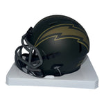 Ladd McConkey Autographed Los Angeles Chargers Riddell 25 Salute to Service Mini Helmet- Beckett QR