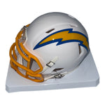 Ladd McConkey Autographed Los Angeles Chargers Riddell White Mini Helmet - Beckett
