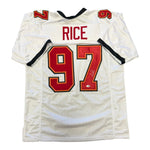 Simeon Rice Autographed Tampa Bay Buccaneers White Custom Jersey- JSA