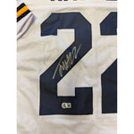 Justice Haynes Autographed Michigan Wolverines White Custom Jersey- Beckett