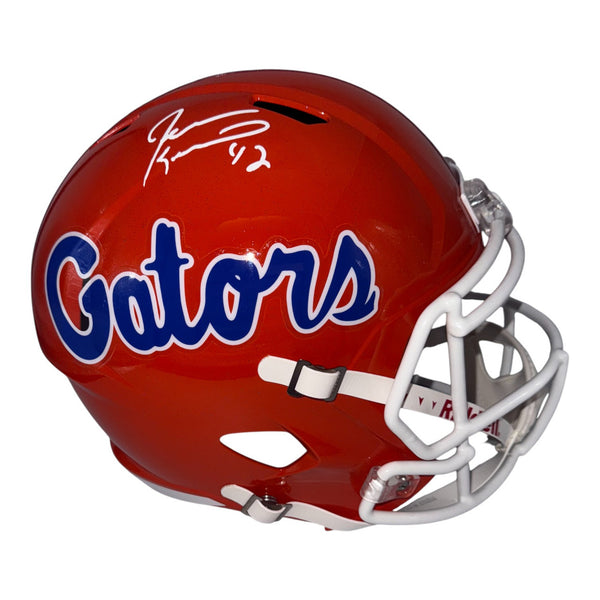 Jevon Kearse Florida Gators Signed Full Size Riddell Orange Speed Replica Helmet- JSA