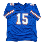 Tim Tebow Autographed Signed Florida Gators Blue Custom Jersey - JSA Authentic