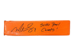 Martin Gramatica Autographed Orange End Zone Pylon w/SB Champs Ins - Beckett