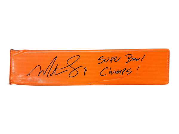Martin Gramatica Autographed Orange End Zone Pylon w/SB Champs Ins - Beckett