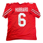 Sam Hubbard Autographed Ohio State Buckeyes Red Custom Jersey- JSA
