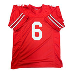 Sam Hubbard Autographed Ohio State Buckeyes Red Custom Jersey- JSA