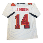 Brad Johnson Autographed Tampa Bay Buccaneers White Custom Jersey- JSA