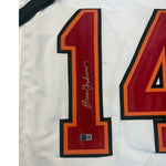 Brad Johnson Autographed Tampa Bay Buccaneers White Custom Jersey- JSA