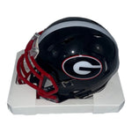 Brock Bowers Autographed Georgia Bulldogs Black Riddell Mini Helmet- Beckett