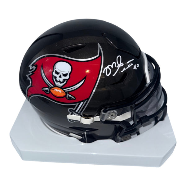 Mike Alstott Autographed Tampa Bay Buccaneers Riddell Speedflex Midi Helmet- Beckett