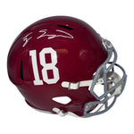 Ty Simpson Autographed Alabama Crimson Tide Riddell Full Size Speed Replica Helmet- Beckett