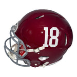Ty Simpson Autographed Alabama Crimson Tide Riddell Full Size Speed Authentic Helmet- Beckett
