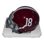 Ty Simpson Autographed Alabama Crimson Tide Riddell Speed Mini Helmet - Beckett