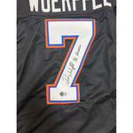 Danny Wuerffel Autographed Florida Gators Black Custom Jersey- Beckett