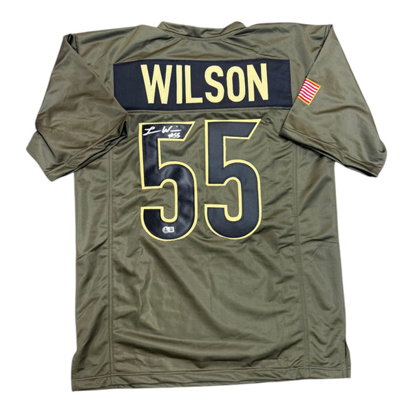 Logan Wilson Autographed Cincinnati Bengals Salute to Service Custom Jersey - Beckett