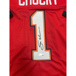 Jon Gruden Autographed Tampa Bay Buccaneers Red Custom Jersey with "Chucky" Nameplate- Beckett