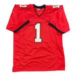 Jon Gruden Autographed Tampa Bay Buccaneers Red Custom Jersey with "Chucky" Nameplate- Beckett