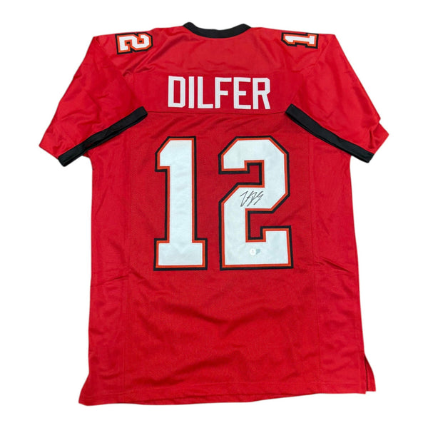 Trent Dilfer Autographed Tampa Bay Buccaneers Red Custom Jersey-Beckett