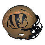 Sam Hubbard Autographed Cincinnati Bengals Riddell Brown Salute to Service Full Size Authentic Helmet with "Moeller-OSU-Bengals" Inscription- Beckett